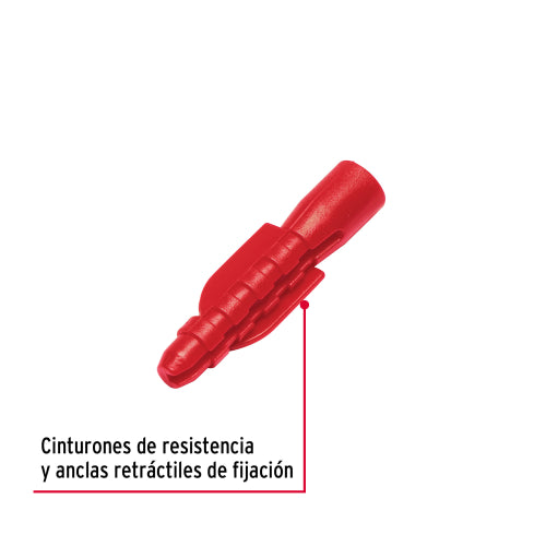 Taquetes de Plástico 1/4" - Bolsa con 50 Piezas | Alta Durabilidad