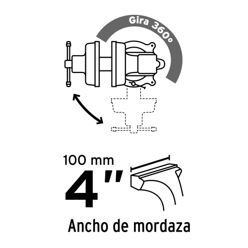 Tornillo de Banaco Ligero TB-4P 4" - Compacto y Versátil