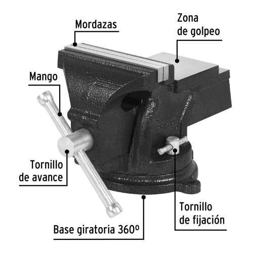 Tornillo de Banco Ligero 5" - Ideal para Trabajos Precisos