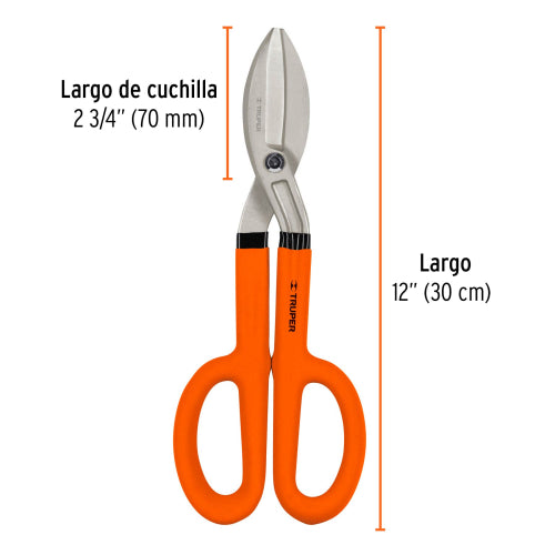 Tijera Profesional para Hojalatero 12' - Mango Acolchado