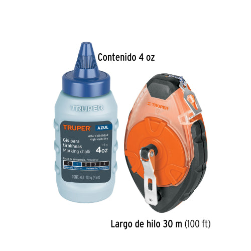 Tiralíneas Profesional 30m con Cuerpo de Zamak – Incluye Gis