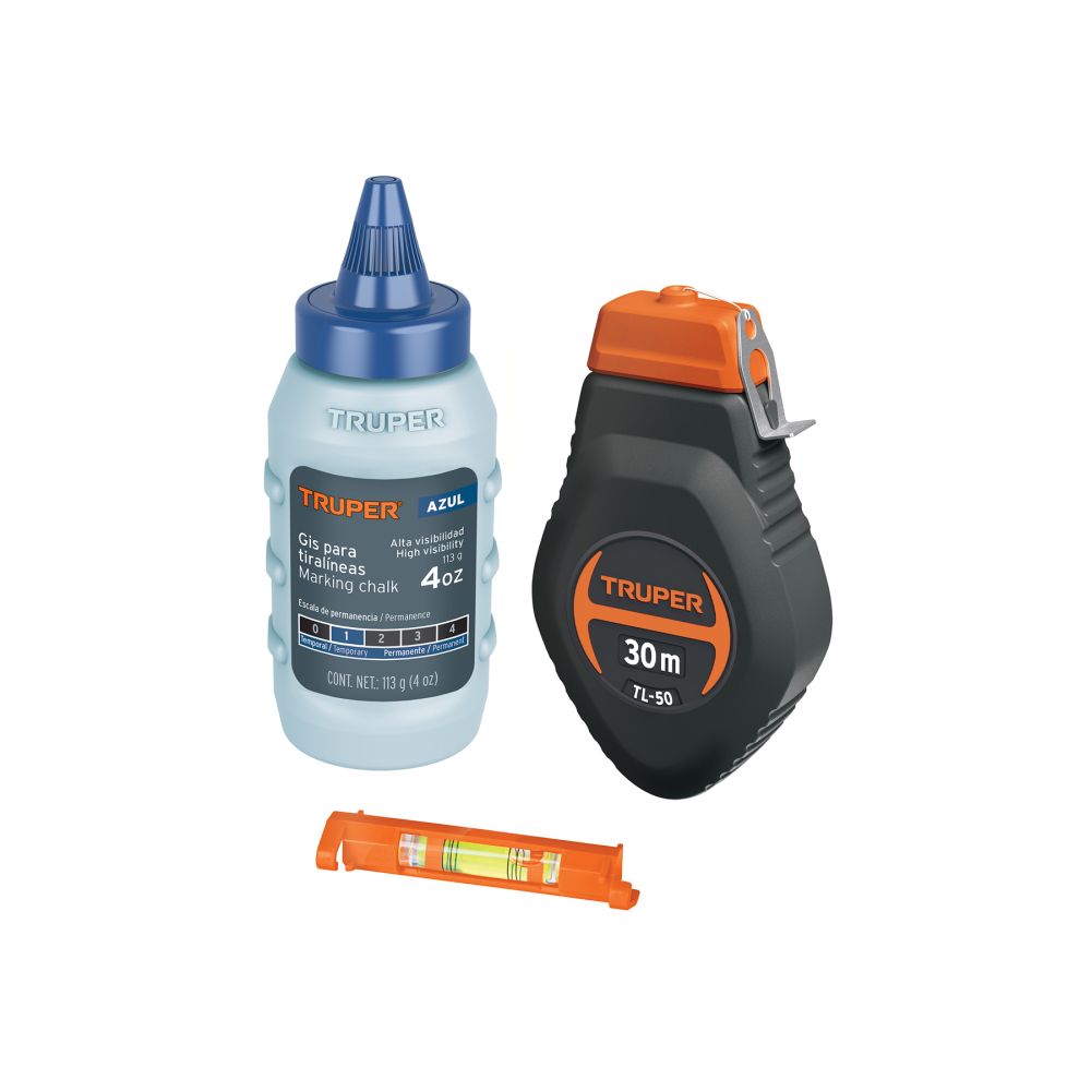 Kit Nivel y Gis Tiralíneas TL-50 - Alta Resistencia y Precisión