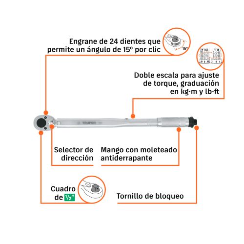 Torquímetro de Trueno - Doble Lectura para Dados CU | Precisión Garantizada