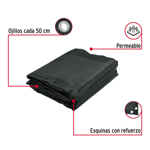 TOLDO SOMBRA 80% 3.60 M X 5 M