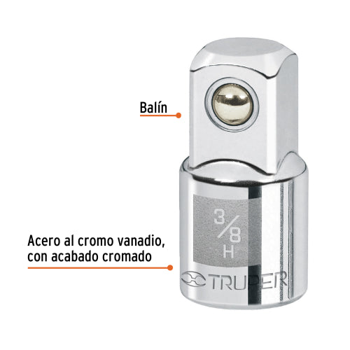 Adaptador 3/8-1/2 A-5253 en Acero Cromo Vanadio