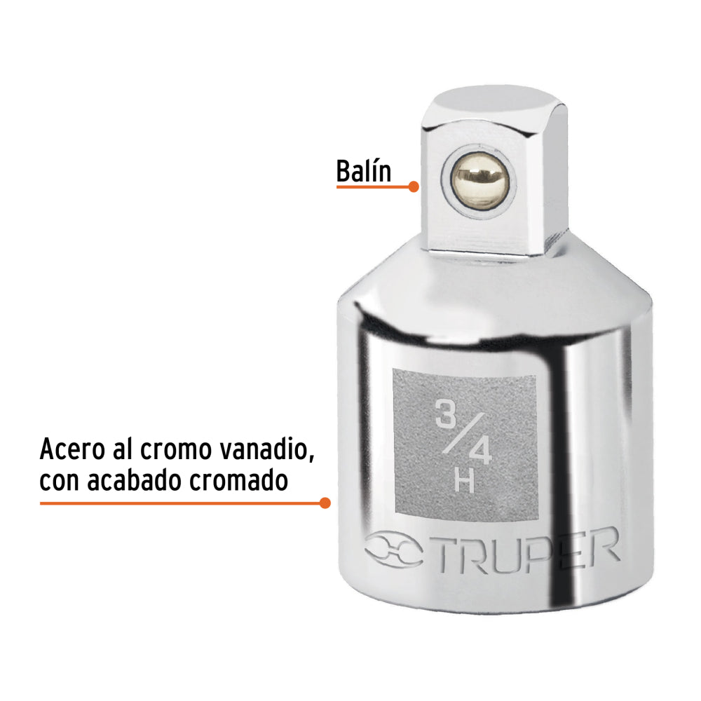 Adaptador 3/4"X1/2" Acero Cromo Vanadio - Alta Durabilidad