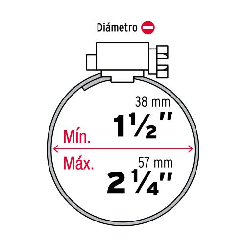 Abrazadera Reforzada #28 - 1.5'' a 2.25'' - Alta Resistencia