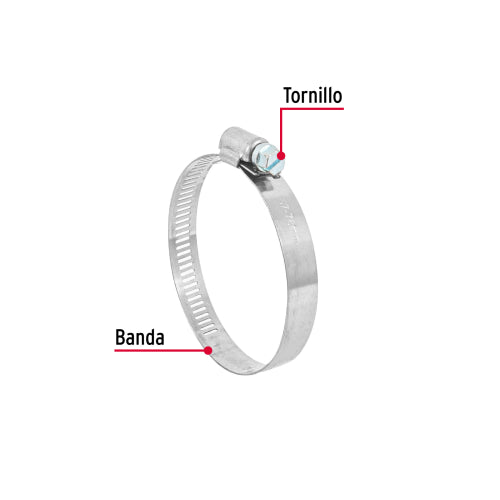 Abrazadera Reforzada #40 (2-1/4" - 3') | Alta Resistencia