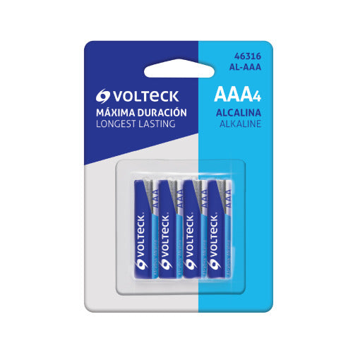 PILA ALCALINA TAMAÑO AAA  BLISTER CON 4  VOLTECH