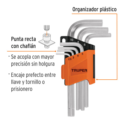 Juego de Llaves Allen Acero Cromo-Vanadio | Precisión Garantizada