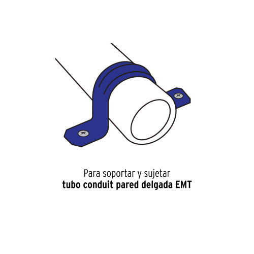 Abrazadera Omega 1/2" Voltech - Sujeción Segura