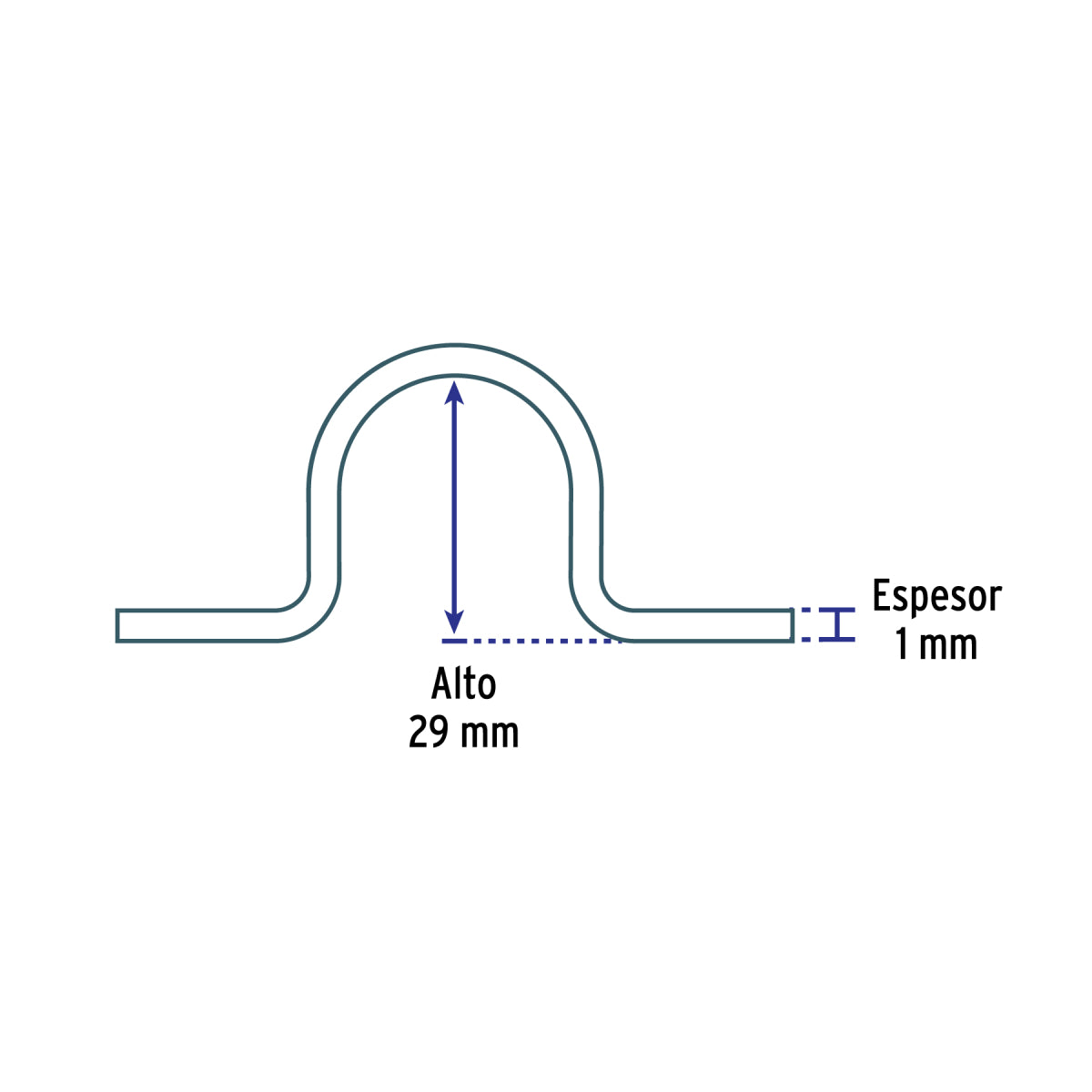 Abrazadera Omega 1' Voltech - Sujeción Segura y Duradera