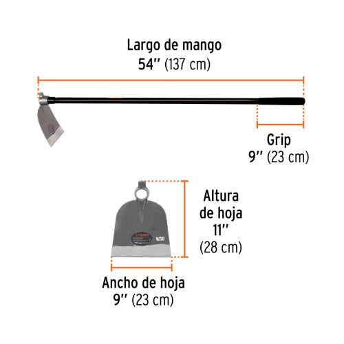 Azadón Oreja y Martillo No. 2 con Mango Duradero