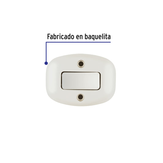 Apagador Sencillo Sobrep. Voltech - Seguro y Duradero