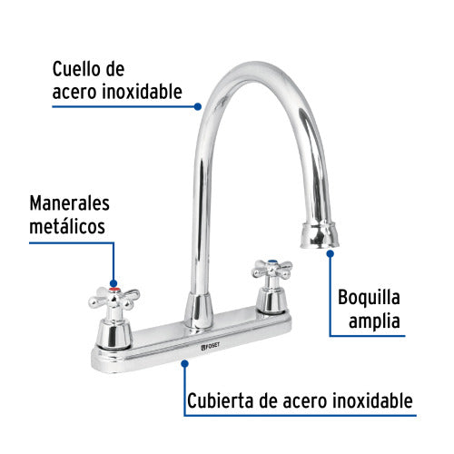 Mezcladora 8 Cocina Cuello Alto - Alta Durabilidad