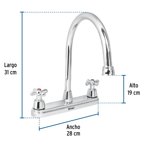 Mezcladora 8 Cocina Cuello Alto - Alta Durabilidad