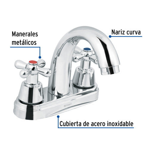 Mezcladora 4" para lavabo alto | Diseño moderno y duradero