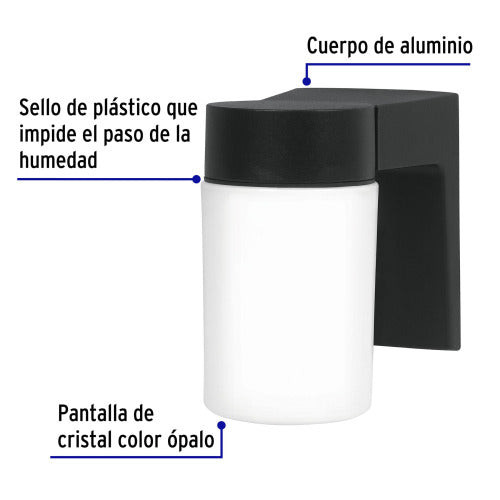 Arbotante de Vidrio Tipo Vaso - Diseño Elegante Voltech