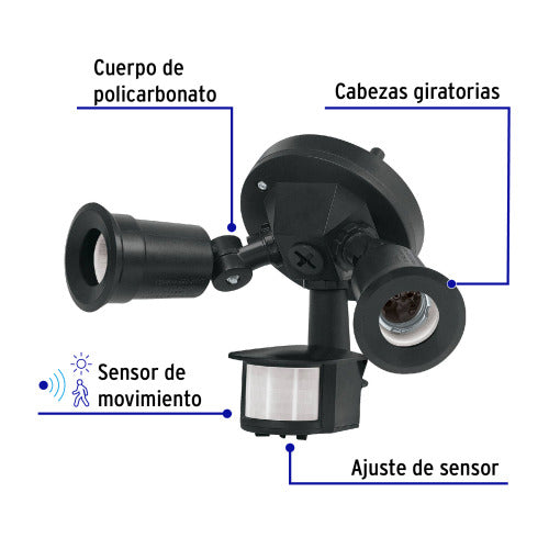 Luminario 300W con Sensor de Movimiento Exterior
