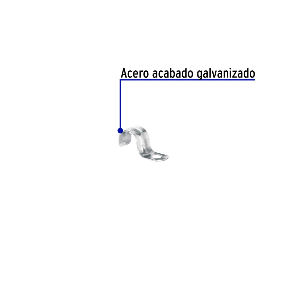Abrazadera Tubo Uña 1/2' Voltech - Fijación Segura y Duradera