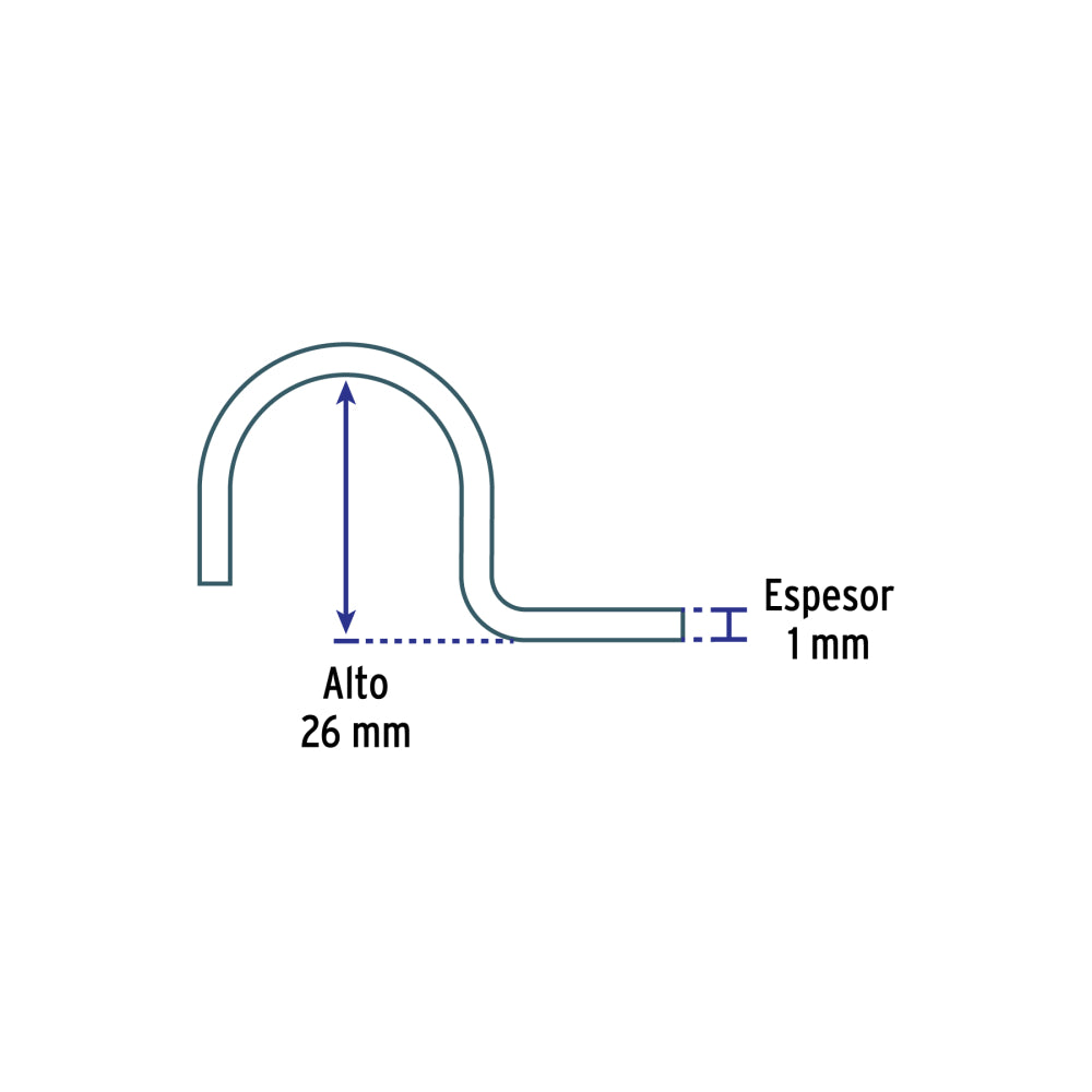 Abrazadera de Tubo Uña 1' Voltech - Calidad Premium