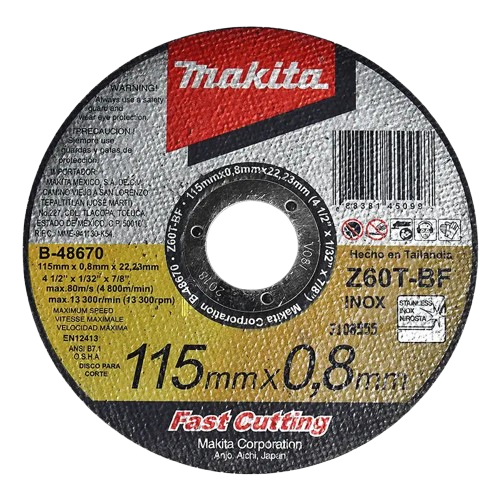 Disco Abrasivo 4 1/2" para Corte de Metal e Inox - Alta Durabilidad