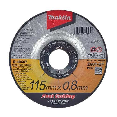 Disco Abrasivo 4-1/2'' Corte Rápido MET/INXT/29