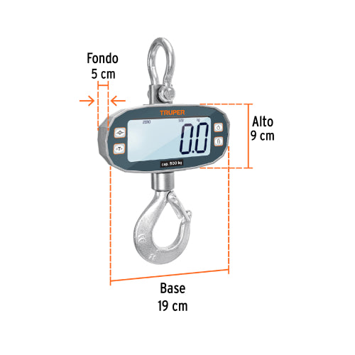 Báscula Electrónica Colgante 500kg - Precisión y Durabilidad