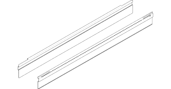 Soporte ORGA-LINE LN=500 mm para TANDEMBOX intivo - Resistente