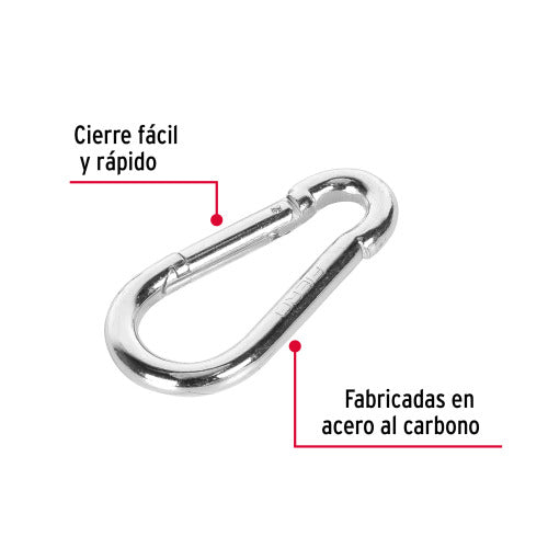 Bandola con Mosquetón de Acero 5/16" - Alta Resistencia