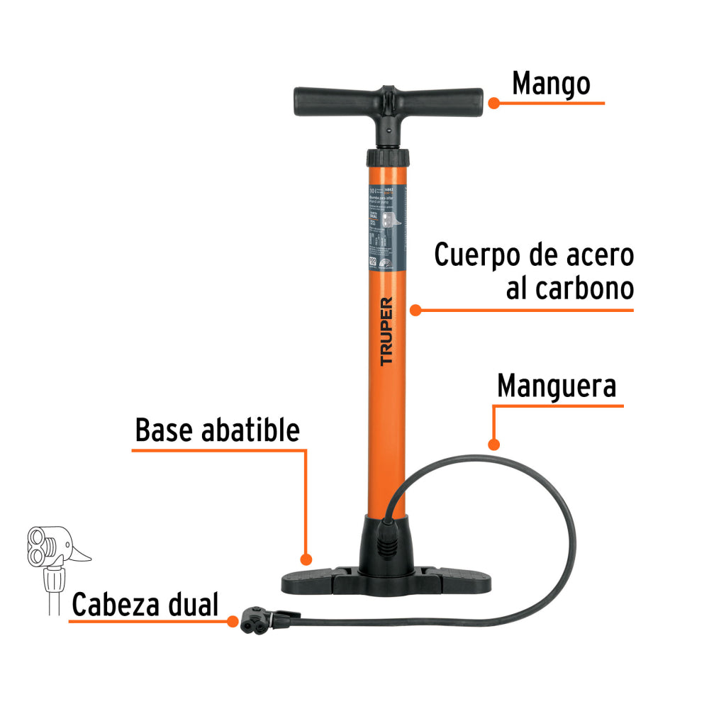 Bomba Manual para Inflar 100 PSI BOM-TR