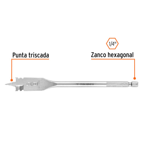 Broca Plana para Madera BPT-5/8 - Corte Preciso y Duradero