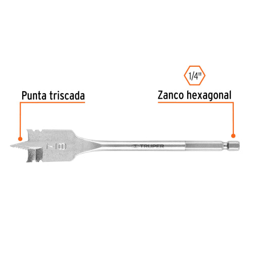 Broca Plana para Madera BPT-7/8