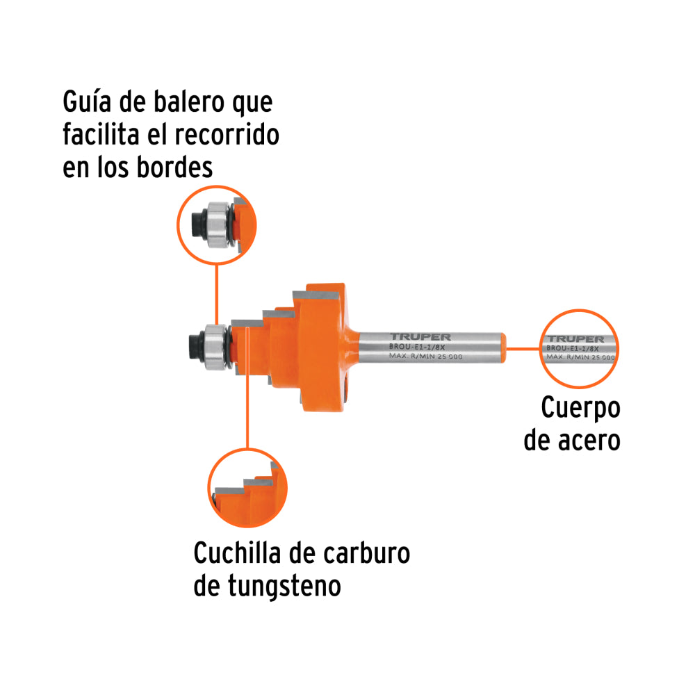 Broca Escalonada con Balero - Ideal para Madera y Metal
