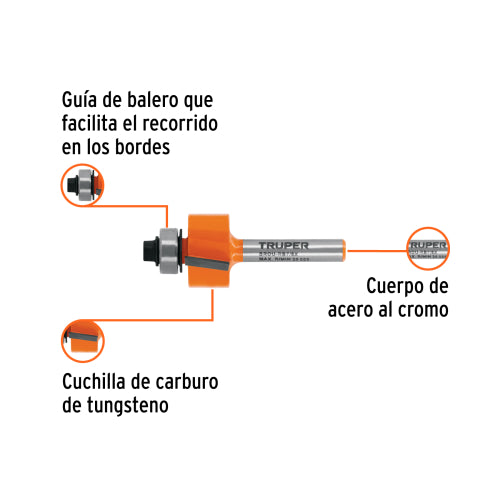 Broca para Router Rebabo 7/8" con Balero - Precisión Profesional