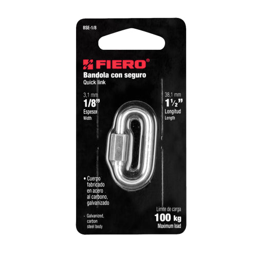 Bandola de Acero 1/8 con Seguro - Alta Resistencia