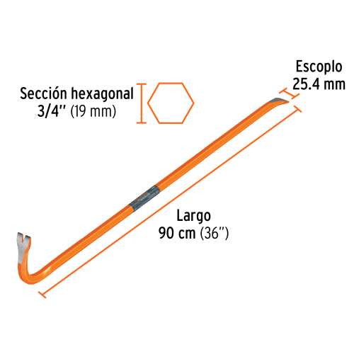 Barreta de Uña BU-90 | Material Resistente y Duradero