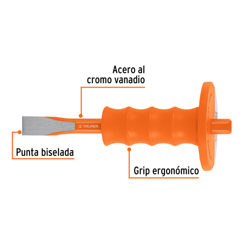Cincel con Grip C-3/4X8G en Acero Cromo Vanadio