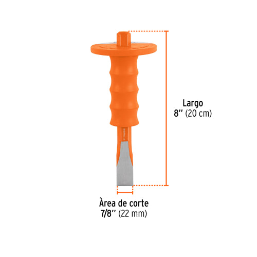 Cincel con Grip C-3/4X8G en Acero Cromo Vanadio