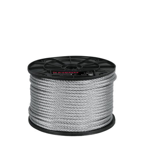 Metro de Cable de Acero 1/4" Rígido 7x7 - Rollo 75mts - Alta Resistencia