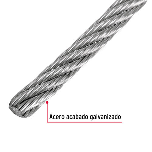 METRO DE CABLE DE ACERO FLEXIBLE 3/32" DE ACERO