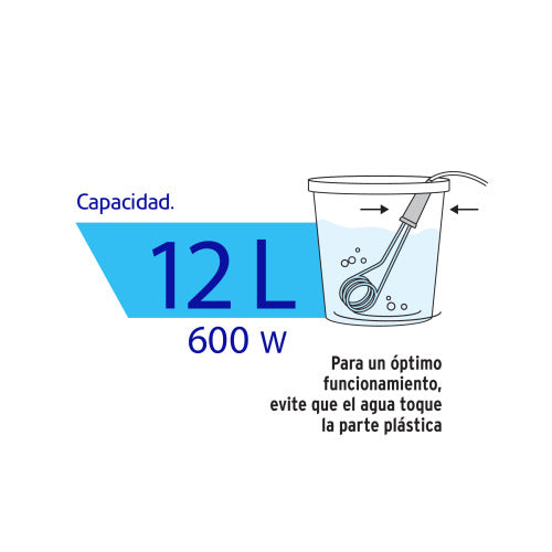 Calentador VoltECH 600W 12L - Calentamiento Rápido