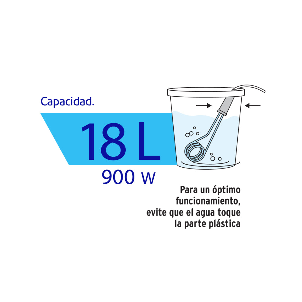 Calentador de Agua Voltech 900W 18L - Ahorro y Eficacia