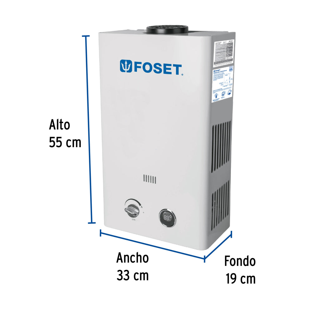 CALENTADOR DE PASO INSTANTANEO 11L GAS NATURAL