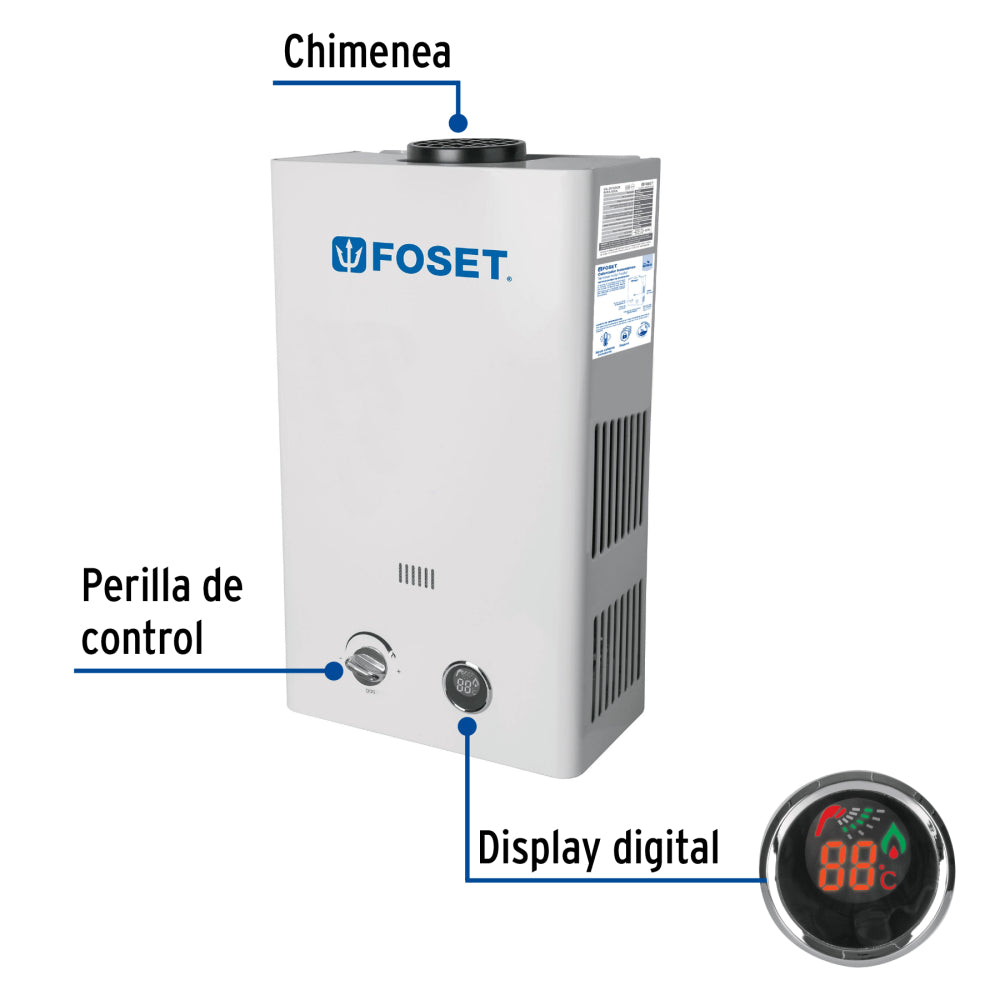 CALENTADOR DE PASO INSTANTANEO 11L GAS NATURAL