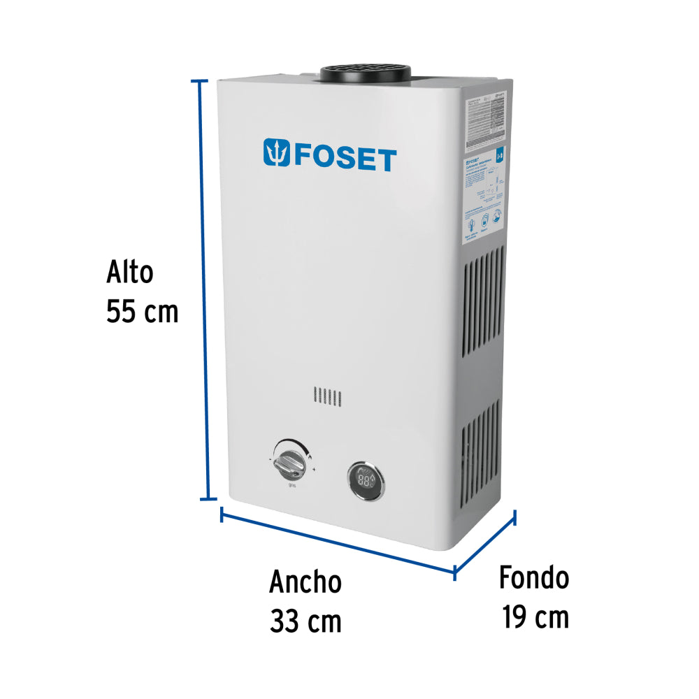 Calentador de Agua Instantáneo 11L Gas Eficiente