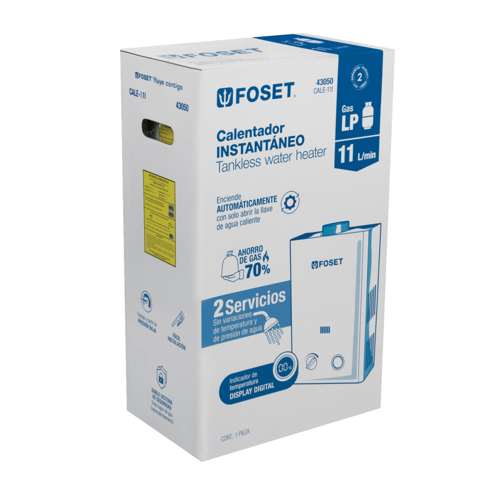 CALENTADOR DE PASO INSTANTANEO 11L 1-1/2 SERV. GAS