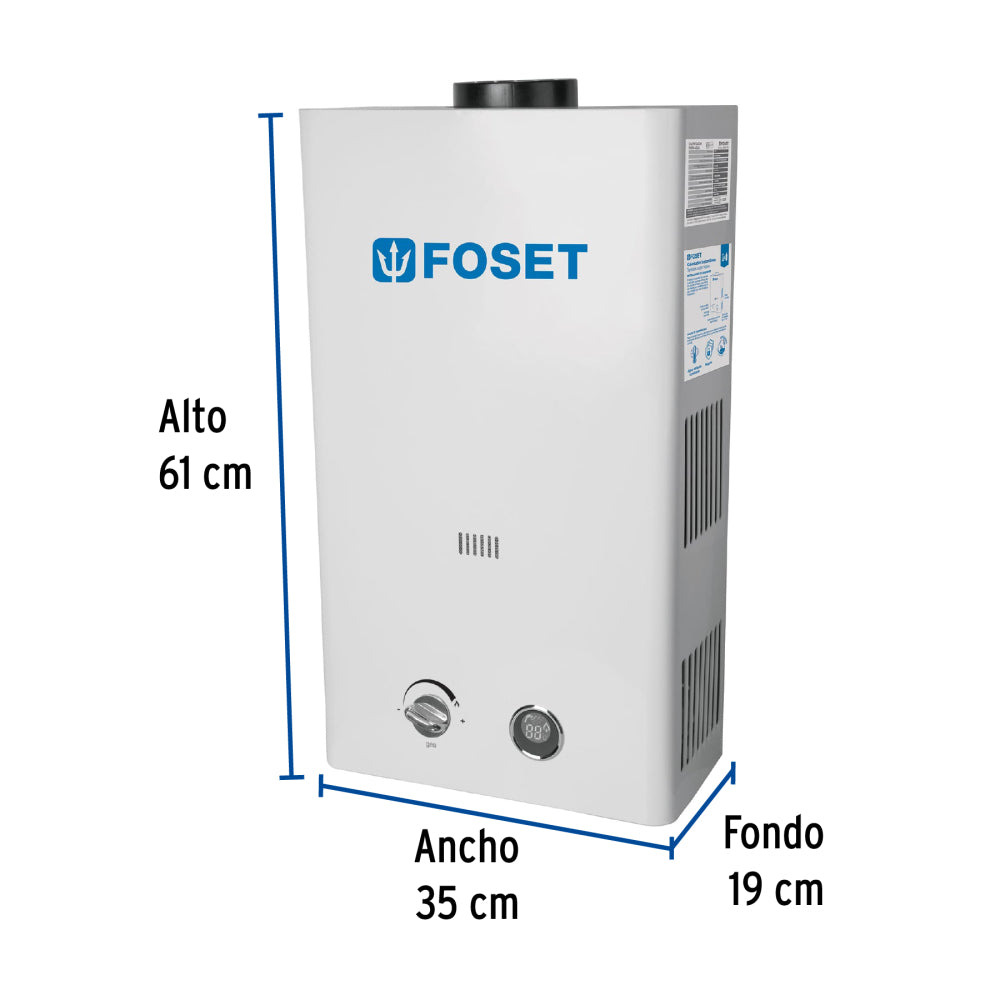 CALENTADOR DE PASO INSTANTANEO 13L 2 SERVICIOS GAS