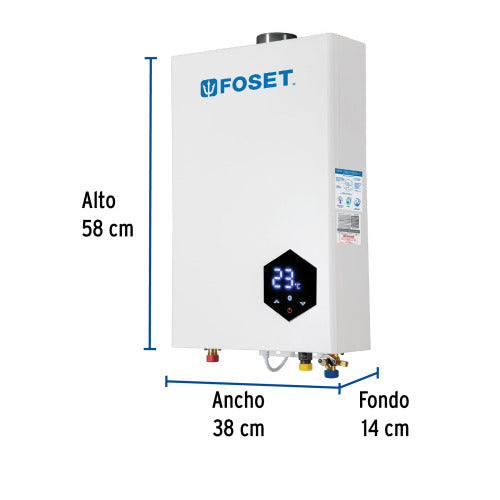 Calentador Instantáneo de Gas LP 24L para 4 Servicios