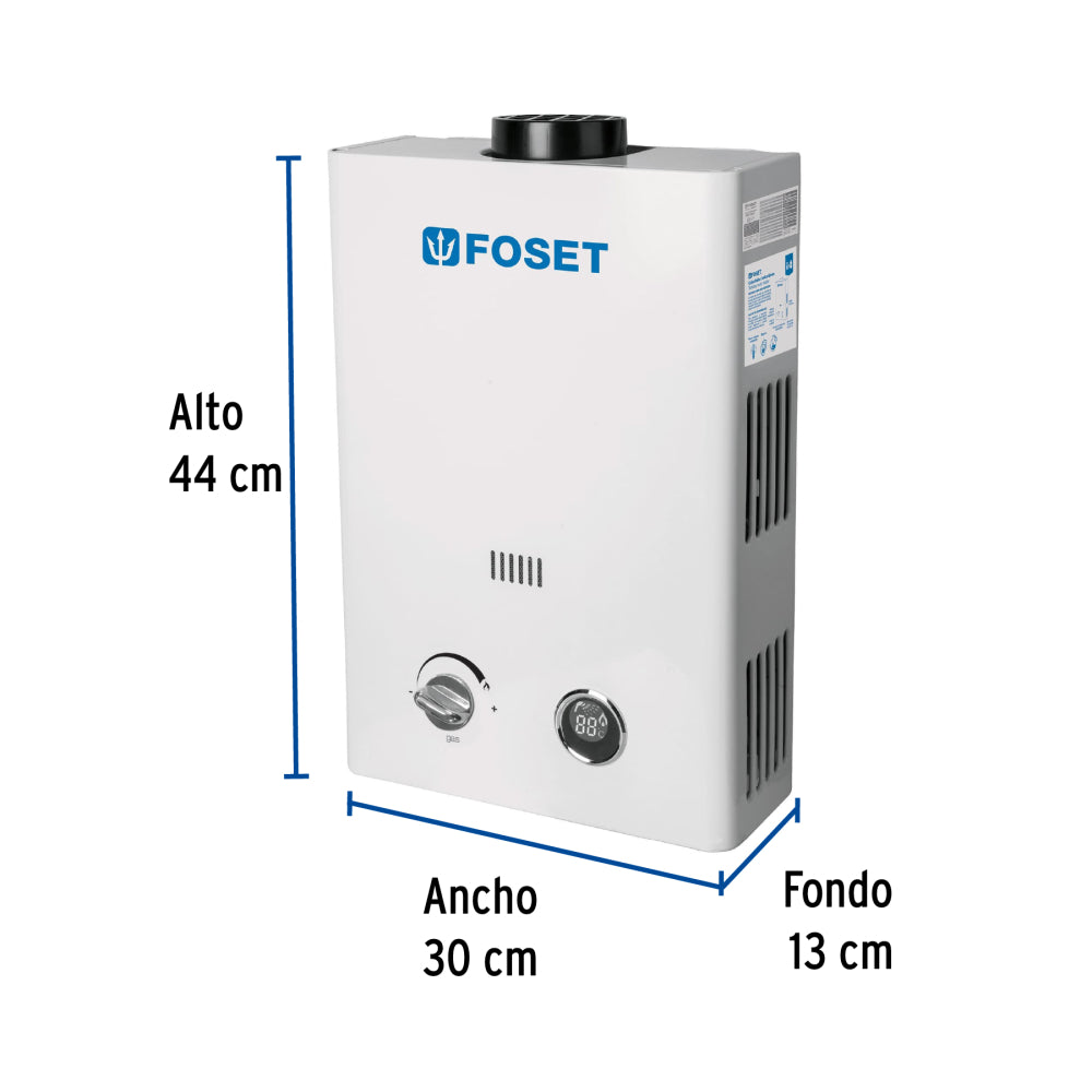 CALENTADOR AGUA INSTANTÁNEO GAS LP 6 LT